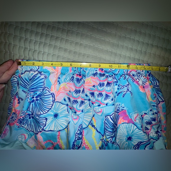 LILLY PULITZER BALI BLUE ONCE UPON A TIDE OCEAN TRAIL LUX SHORTS SIZE Small VGUC - Picture 8 of 15